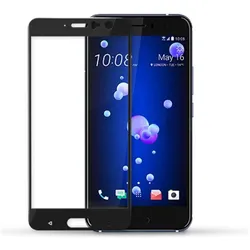 Screenguard HTC U11 Full Screen Panzerglas Schutzfolie 2.5D 9H (HTC U11), Smartphone Schutzfolie, Schwarz