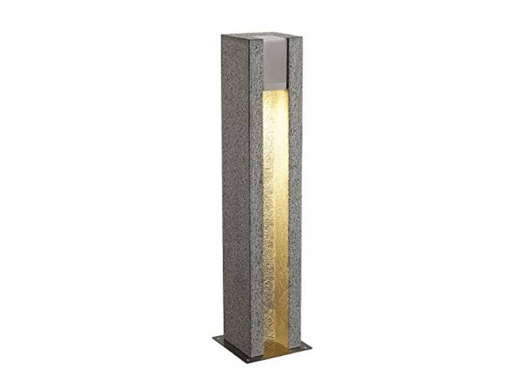 SLV borne lumineuse extérieure - slv arrock slot gu10 borne\, carree\, granit\, poivre & sel\, gu10