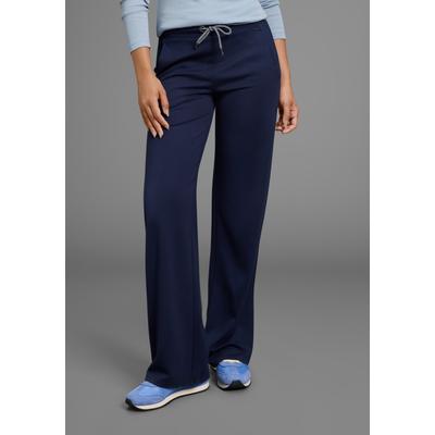 Palazzohose KANGAROOS, Damen, Gr. 48, N-Gr, blau (marine), Jersey, Obermaterial: 70% Viskose, 25% Polyamid, 5% Elasthan, loose fit lang, Hosen Palazzohose, mit weitem Schnitt, auch in größeren Größen