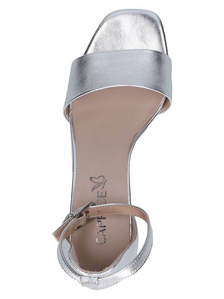 Caprice Leder-Sandaletten in Silber - 39