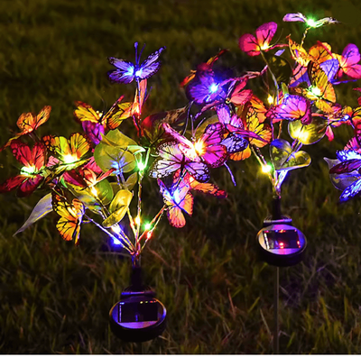 Inspire Essentials LumiWings Solar Butterfly Flower Garden Light Outdoor Decorative Lamp rgb 1pcs Butterfly Flower