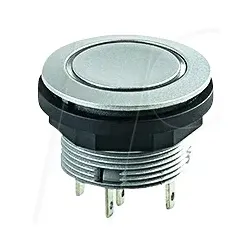SCTLRWF - Drucktaster - 1 W, silber, LED-Ring weiß