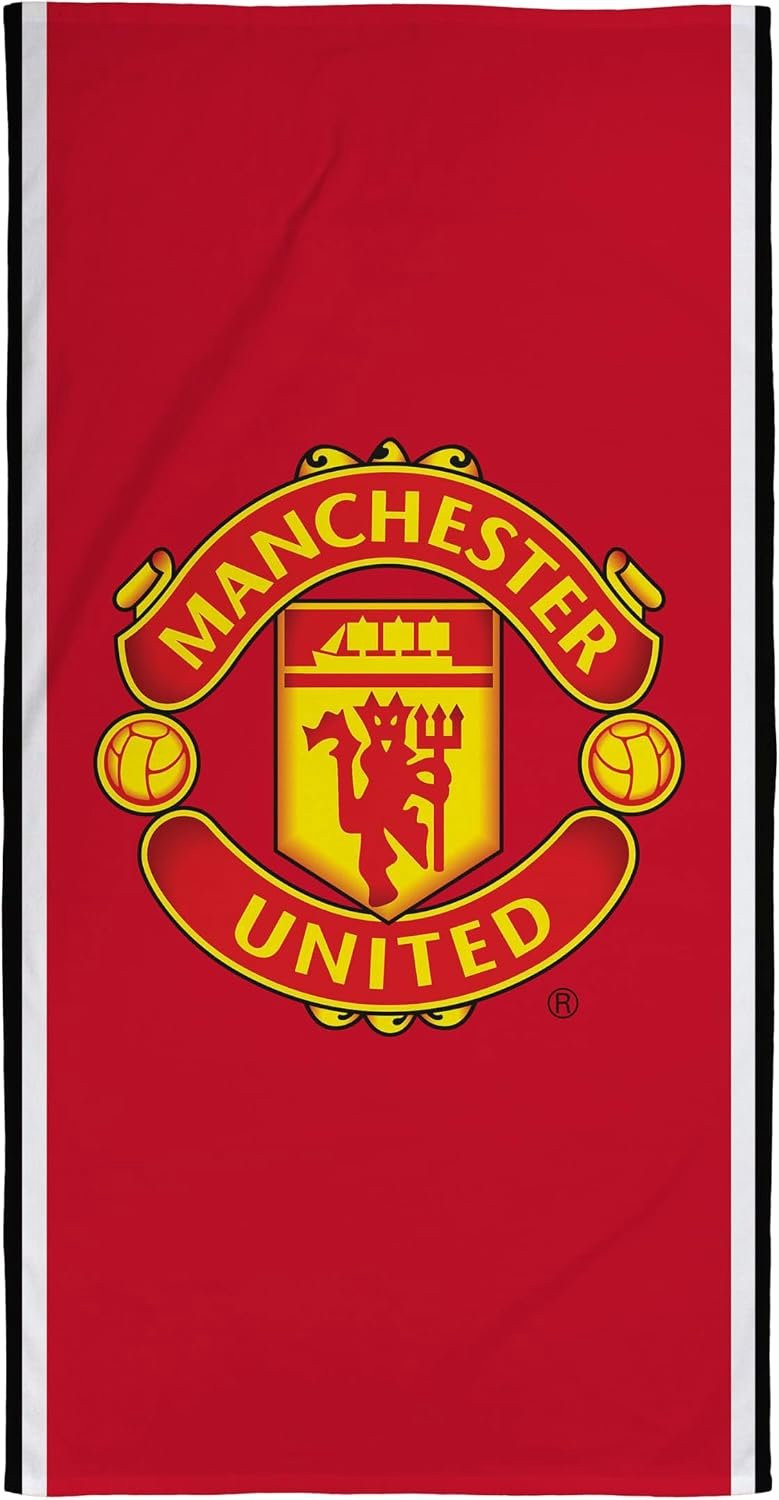 Manchester United Strandlaken voor volwassenen, Super Zacht, B: 75 cm, L: 150 cm