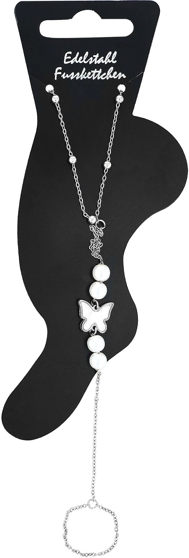 Fußkette ADELIA´S "Fußkettchen – aus Edelstahl", silber, Fußketten, Damen, Edelstahl, Ein Geschenk, das Freude macht