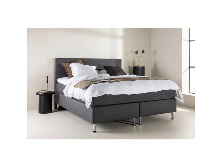 Livetastic Polsterbett, Silber, Dunkelgrau, Metall, Kunststoff, 180x66x200 cm, Schlafzimmer, Betten, Polsterbetten