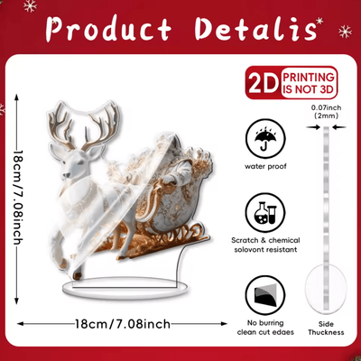 Inspire Curations Boho Christmas Wooden Desktop Decor Christmas Table Decoration Bohemian Christmas Ornament For Home & Bedroom 1pcg