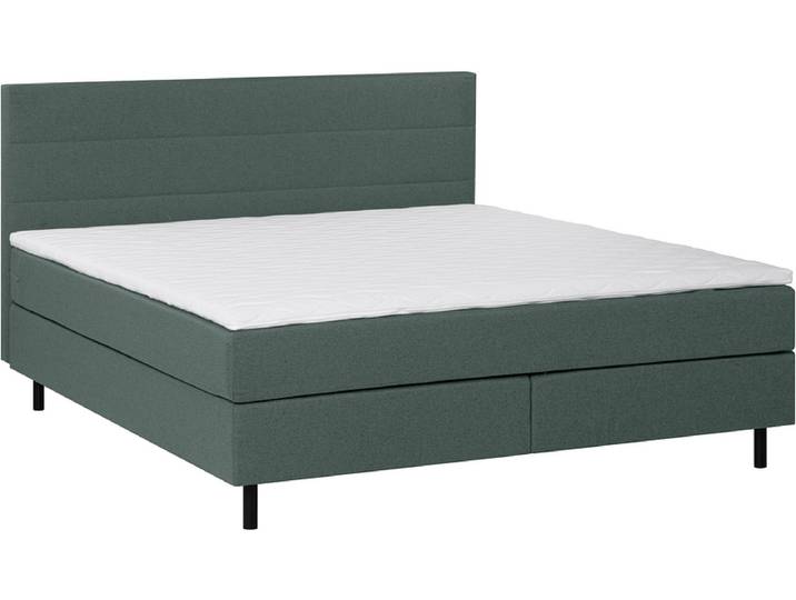 Boxspringbett ROOKIE grün 140x200cm weich