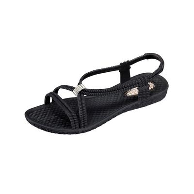 Sandalette SIEBI`S, Damen, Gr. 40, schwarz, Synthetik, Schuhe Sandalette