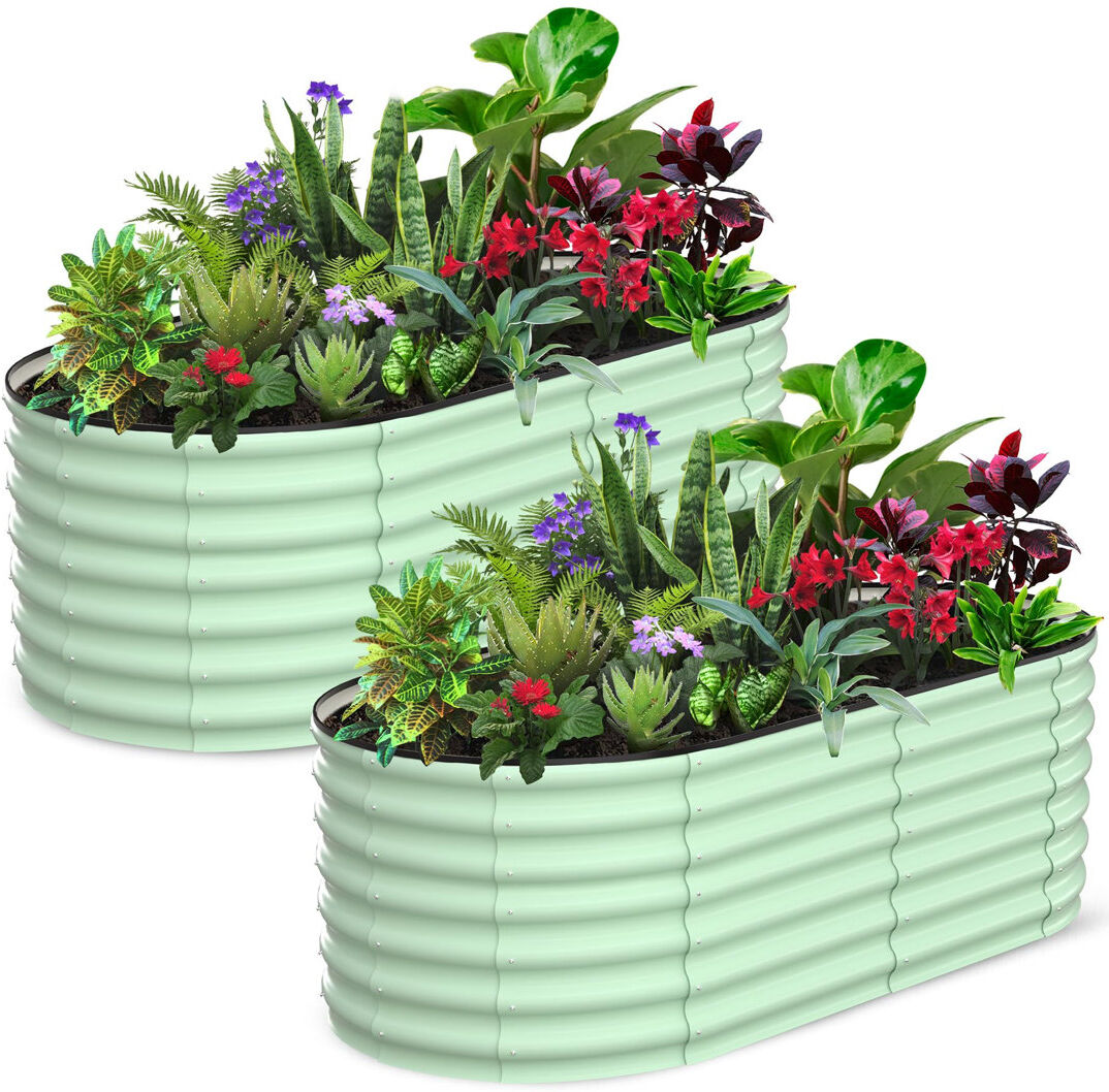 Trent Austin Design Outdoor Raised Garden Bed Green 60cm H x 180cm W x 90cm D