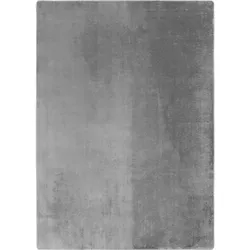 KURZFLORTEPPICH Waschbar ISAR, einfarbig, Silber, Ø 160 cm