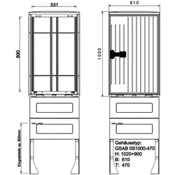 GSAB Elektrotechnik Normkabelverteiler Gr.0mit 0S1000-470M