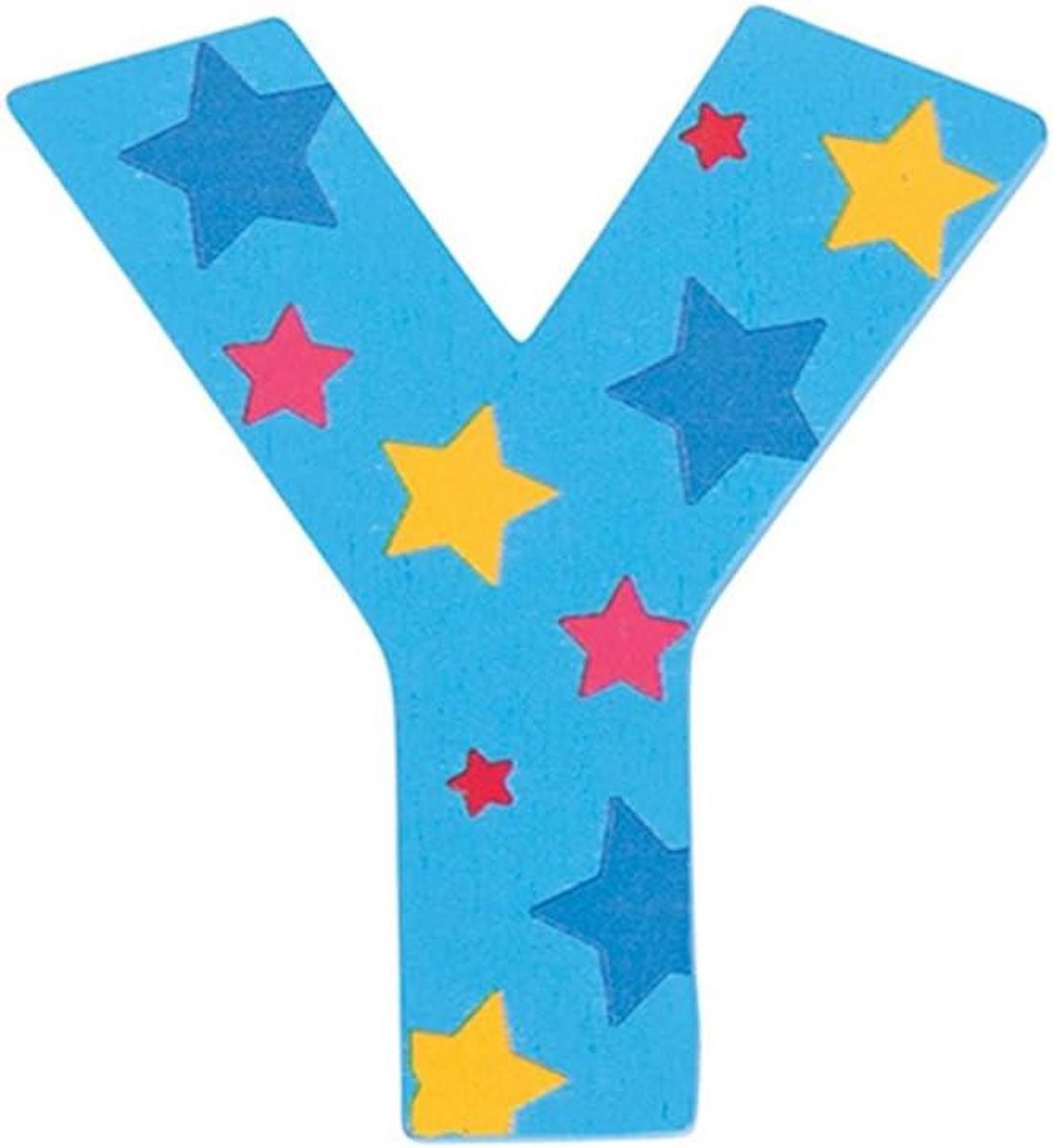 Houten Decoratieve Letter Y Blauw - 7 cm