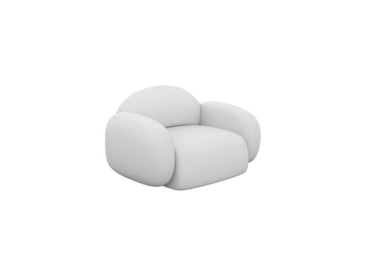 Design Echtleder Loungesessel „Varello“ Echtleder White BLOOMINGLOFT Collection