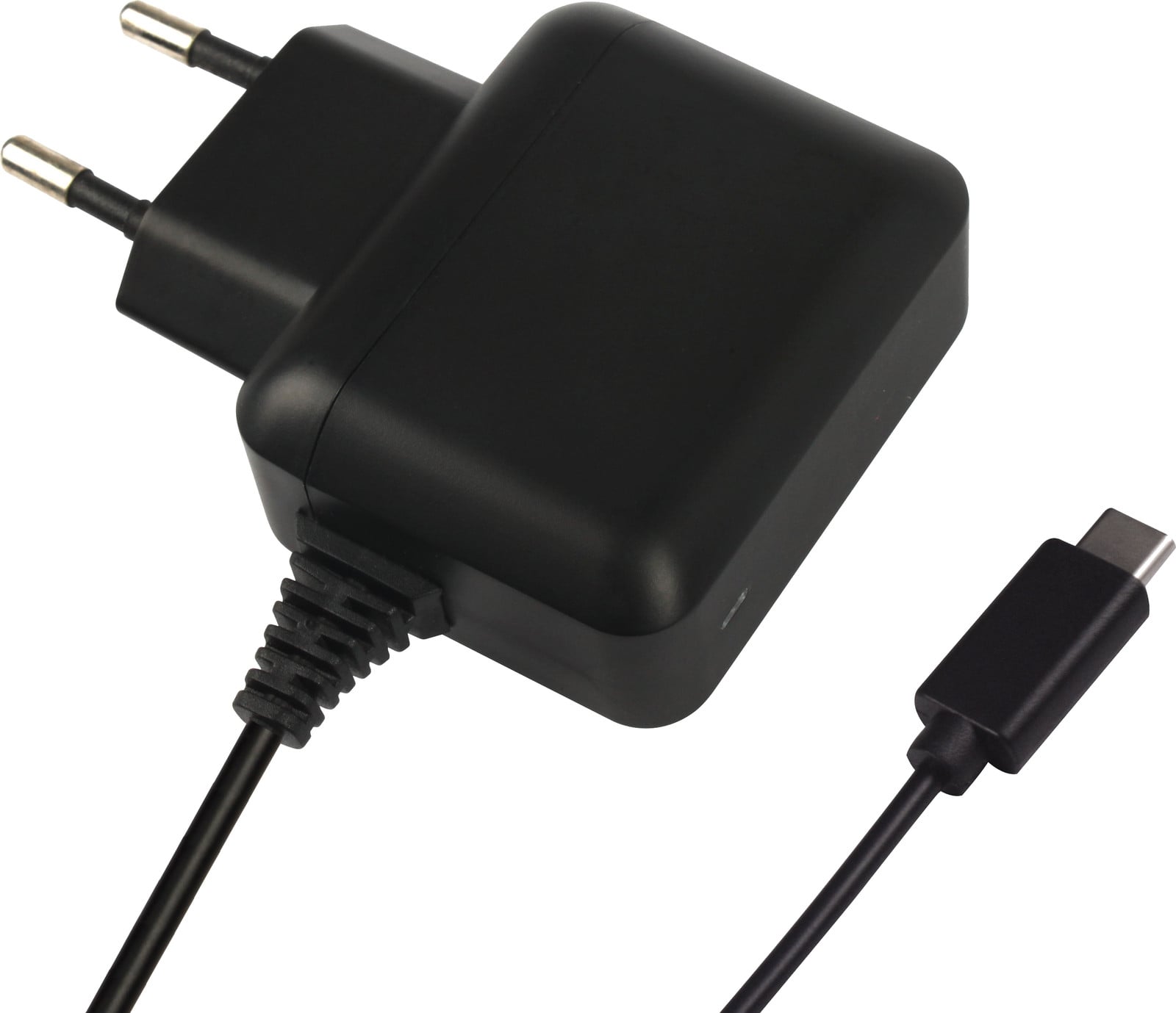 2GO Netz-Ladegeraden 100V-240V USB Type-C 3.1 - zwart