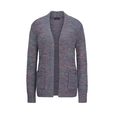 Strickjacke GOLDNER "Kurzgröße Langarm Melange-Cardigan, flauschig", Damen, Gr. 22, bunt (bunt, gemustert), Obermaterial: 100% Polyacryl PAN., Modisch, Strickjacken Strickjacke, Melange-Optik