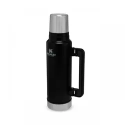 Stanley CLASSIC VAKUUM-FLASCHE 1,4 Liter, matt schwarz, doppelwandige Vakuumisolierung, Griff, Trinkbecher
