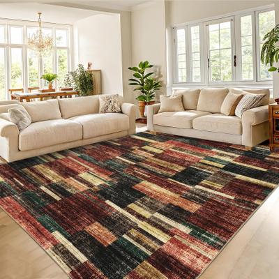 Garvee Patchwork Geo Washable Area Rug