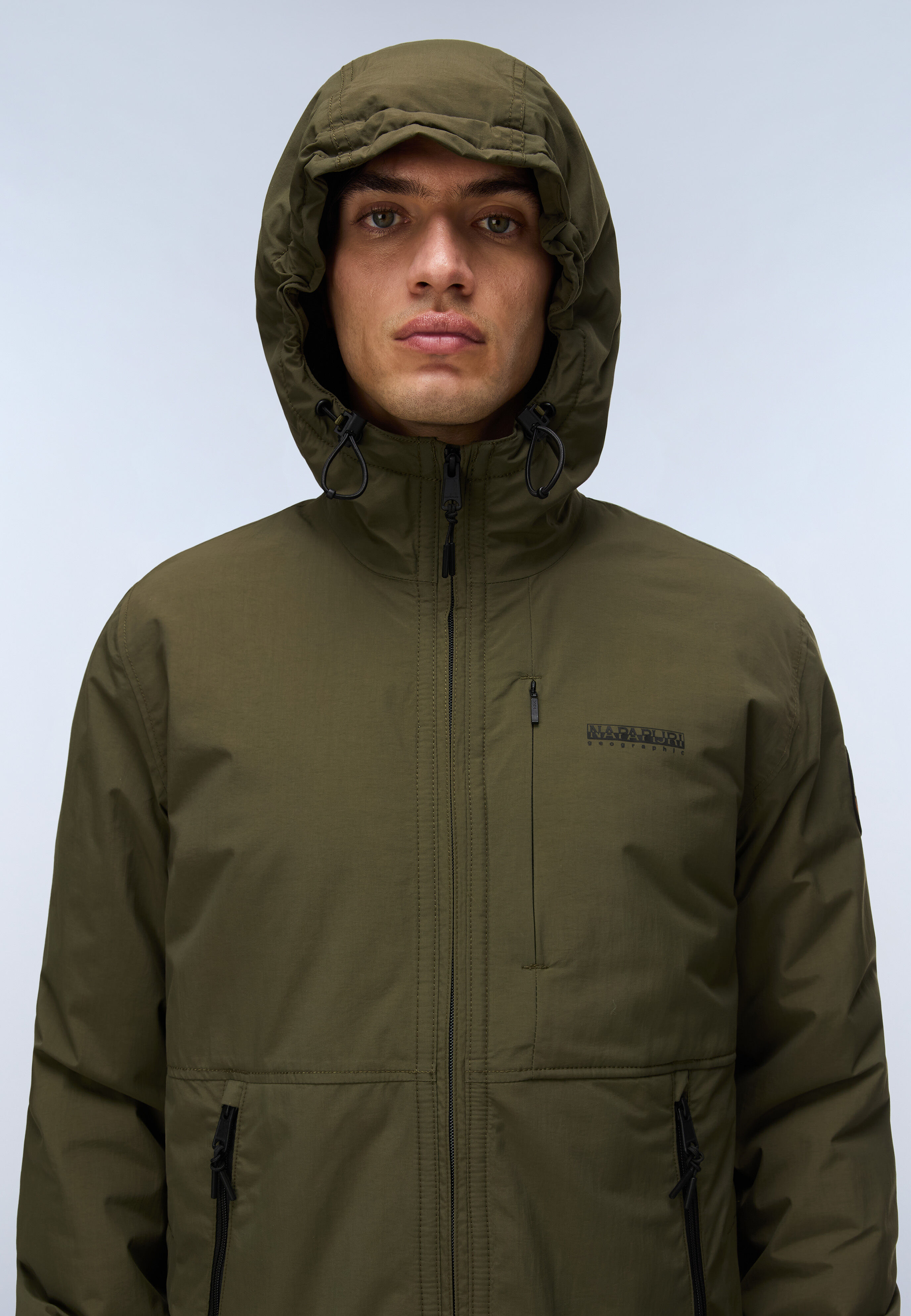 Winterjacke NAPAPIJRI "A-TUNDRA WINT 1 OLIVE NIGHT G1F", Herren, Gr. L, grün (olive night g1f), Obermaterial: 100% Polyamid, Jacken Winterjacke, für Sportmode, mit sportlichem Stil, aus Polyamid olive night g1f L