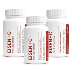 Eisentabletten mit Lactoferrin & Vitamin C 3 Monate