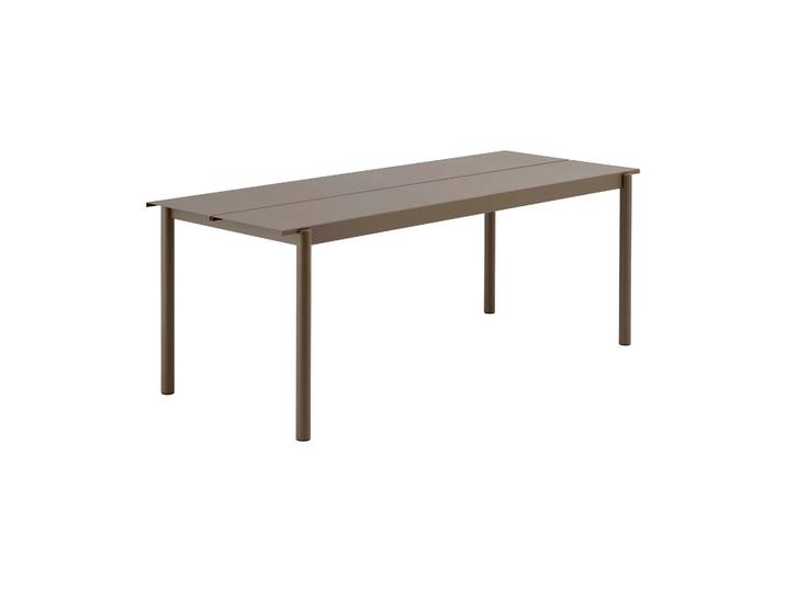 Muuto Table en acier Linear steel table 200 cm Taupe