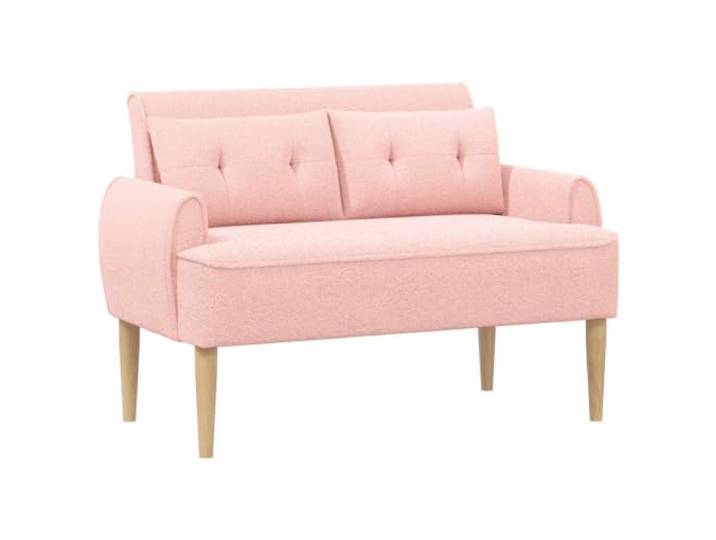 vidaXL Zweisitzer mit Knopfheftung Rosa 117 x 67 x 77 cm Bouclé