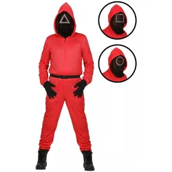 Metamorph Kinder Squid Game Aufseher Overall & Maske - Fasching (152)