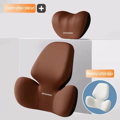 Inspire Essentials Universal Car Lumbar Support And Neck Pillow Set 2
