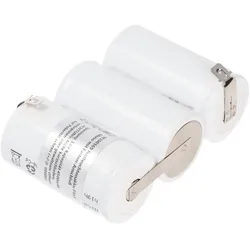 AccuCell Notleuchtenakku NiCd 3,6V 4500mAh F1x3 Mono mit Faston-Anschluss, Akku Ladegerät