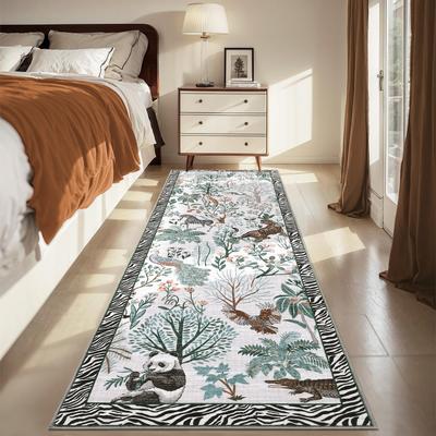 Garvee Washable Jungle Animal Leopard Print Area Rug