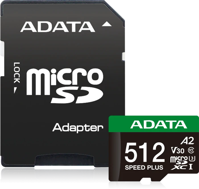 ADATA MicroSDXC 512 GB Speed Plus + SD-Adapter