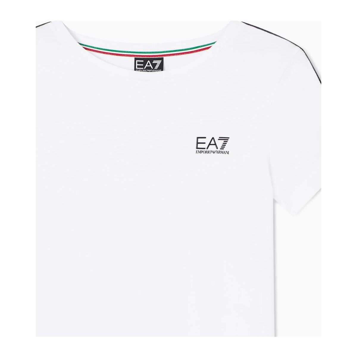 EA7 Italian Spirit Tee S - Italian Spirit Tee SS white (U0002) M 7W001220 AF12503-U0002-M