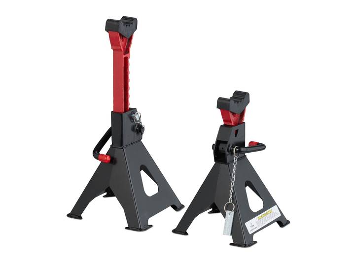 Unterstellbock 2er-Set 3 Tonnen Rot-Schwarz