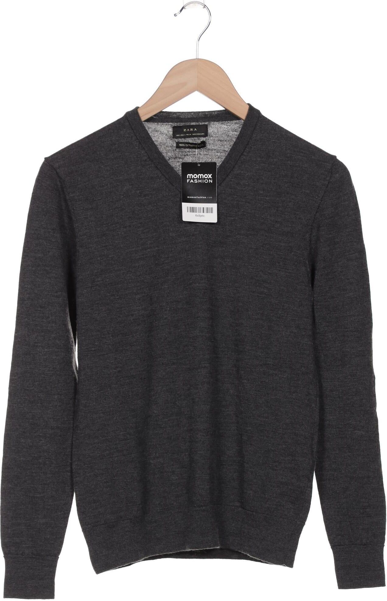 Zara Herren Pullover, Grau, Gr. S, Wolle - Second Hand