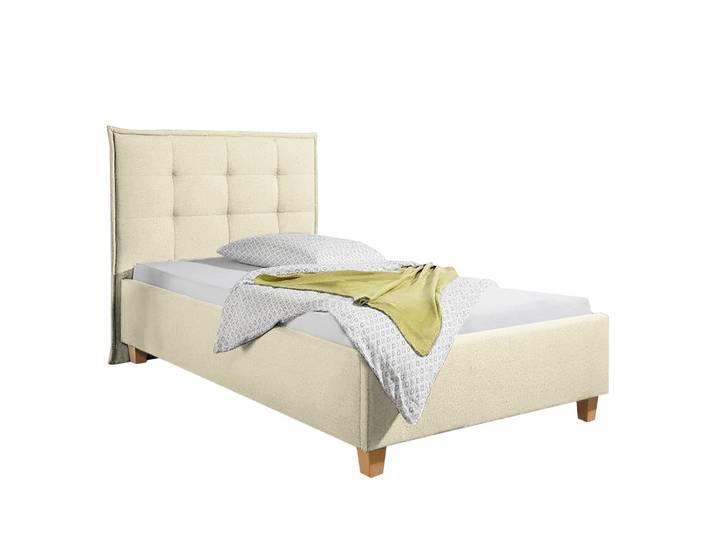 Polsterbett Skann 100 x 200cm Strukturstoff Beige/Beige