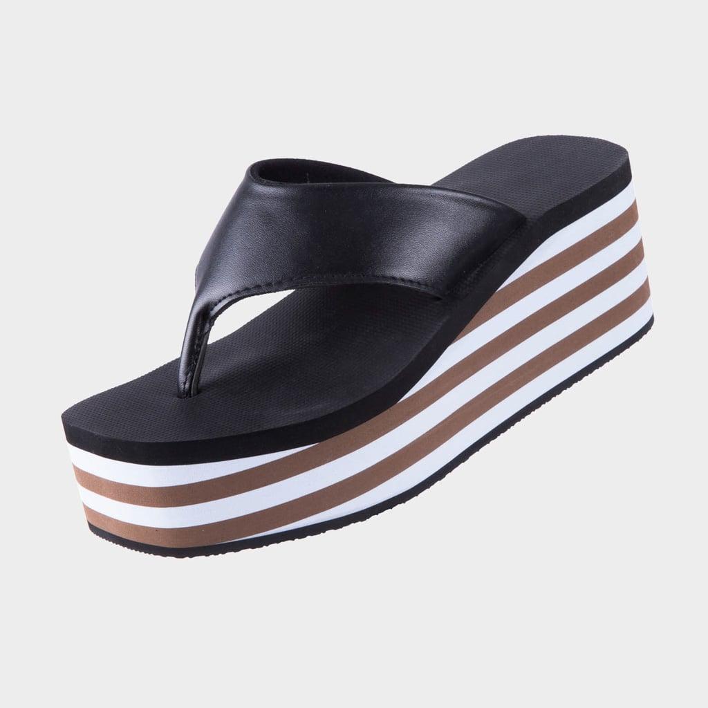 Originele teenslipper in taupe