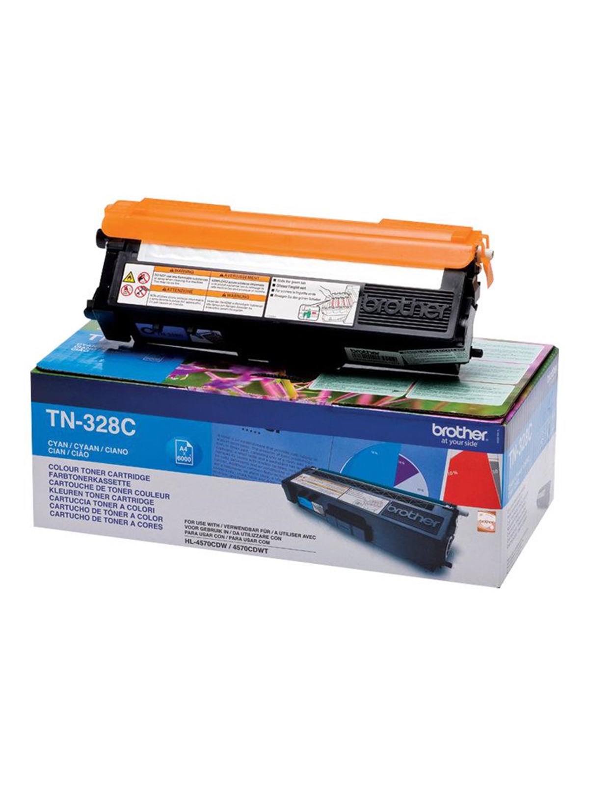 Brother TN328C / TN 328C - High Capacity Cyan Toner - Tonerpatrone Cyan