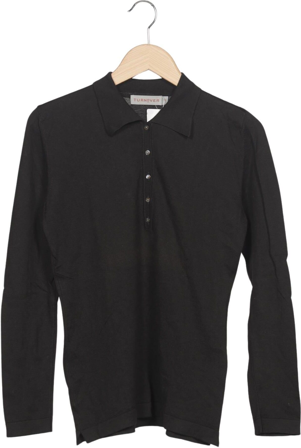 Turnover Damen Pullover, Schwarz, Gr. M, Baumwolle - Second Hand