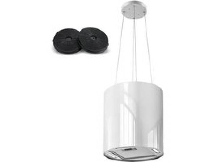 Hotte Îlot Central Hotte Aspirante 35cm 700 m³/h A+ 3 Vitesses et Fonction Retard (5 minutes) Hotte Suspendue Recyclage Blanc
