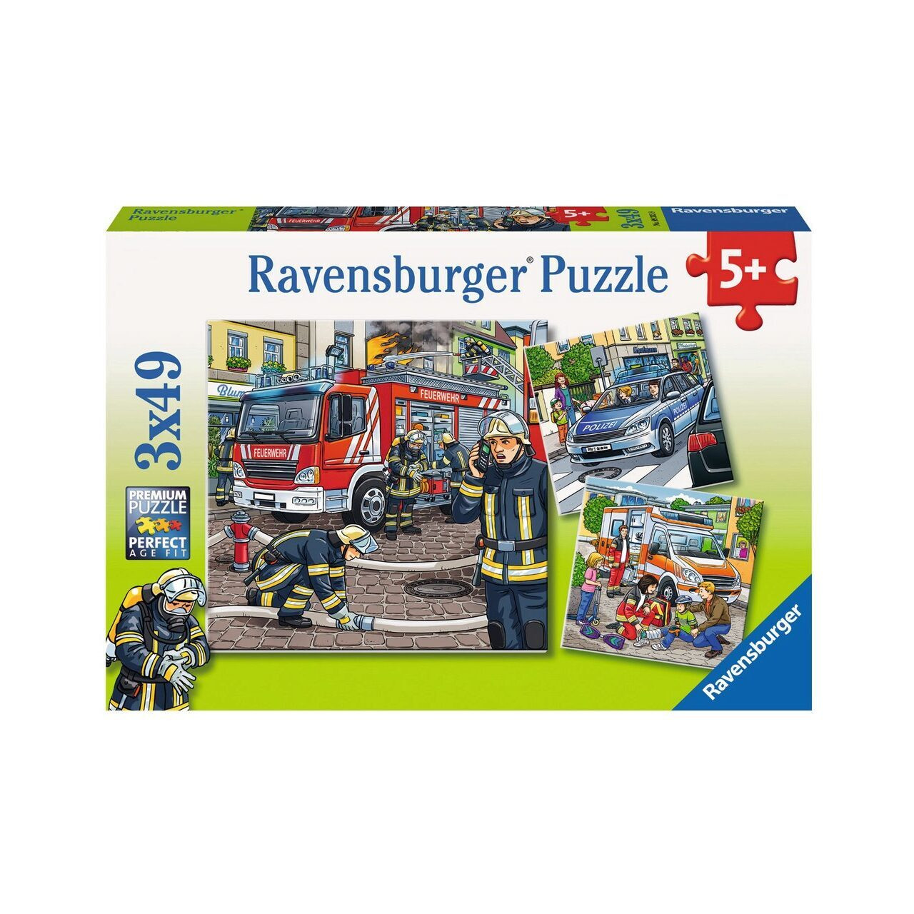 Ravensburger kinderpuzzel Hulp in Nood 3 x 49-delig