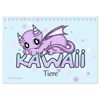 niedliche Kawaii Tiere (Tischkalender 2026 DIN A5 quer), CALVENDO Monatskalender