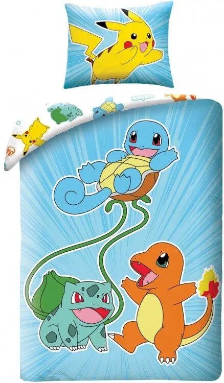 Pokemon Squirtle Dekbedovertrek voor volwassenen, 140 x 200 cm