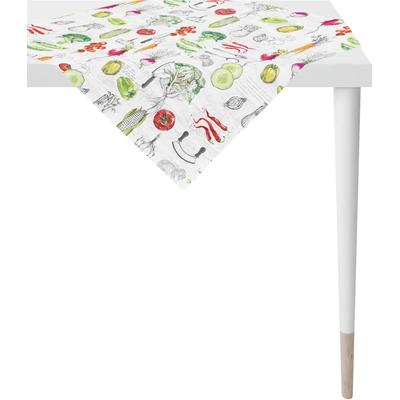 Mitteldecke APELT "3977 SUMMERTIME, Sommerdeko, Sommer" Gr. 2, bunt (weiß, bunt), B:100cm L:100cm, Baumwolle, Tischdecken, Mitteldecke, Digitaldruck