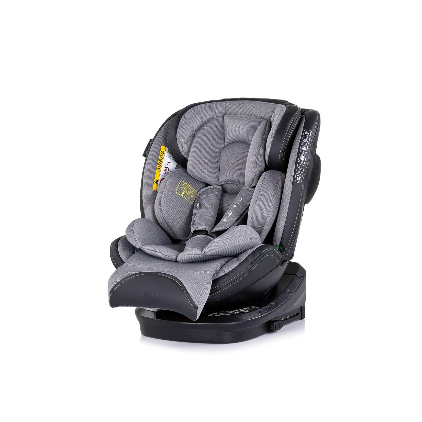 Chipolino Kindersitz Hypnotic i-Size (40-150cm) Isofix, Top Tether, Kopfstütze grau