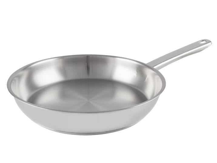 Poêle en Acier inoxydable, D24 cm, compatible induction