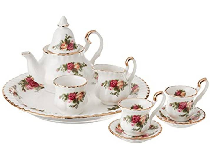 Royal Albert OCRFUN22117 Old Country Roses Le Petite, 9-teilig Tee-Set, Porzellan, Mehrfarbig