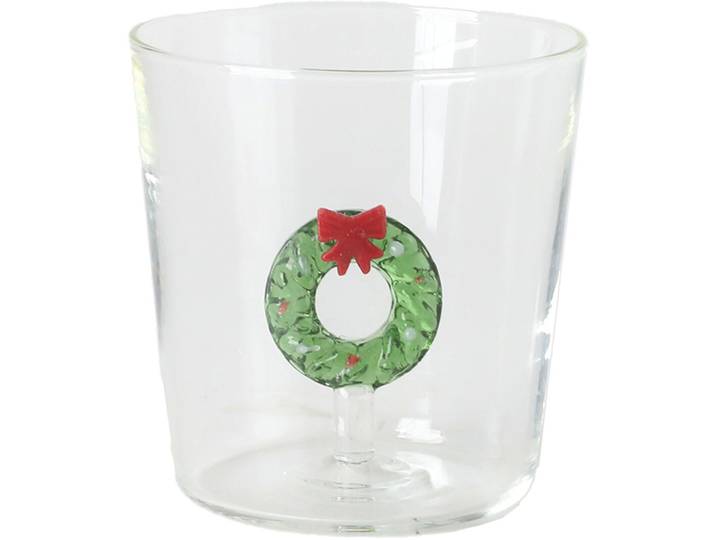 Trinkglas Xmas transparent Glas H 9 cm 350 ml - Trinkglas