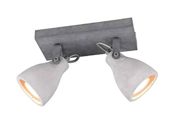 TRIO\, Spot\, Concrete 2xGU10\, max.42\,0 W Beton\, Couleur beton\, Corps: metal\, Couleur beton L:23\,0cm\, L:10\,0cm\, H:18\,0cm IP20