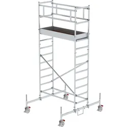 Günzburger Steigtechnik Rollgerüst 0,75 x 1,8 m mit Fahrbalken Plattformhöhe 3 m - 154347