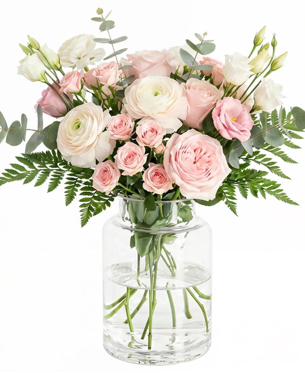 Omgoods Grote Heldere Glazen Vaas voor Bloemen en Decoratie