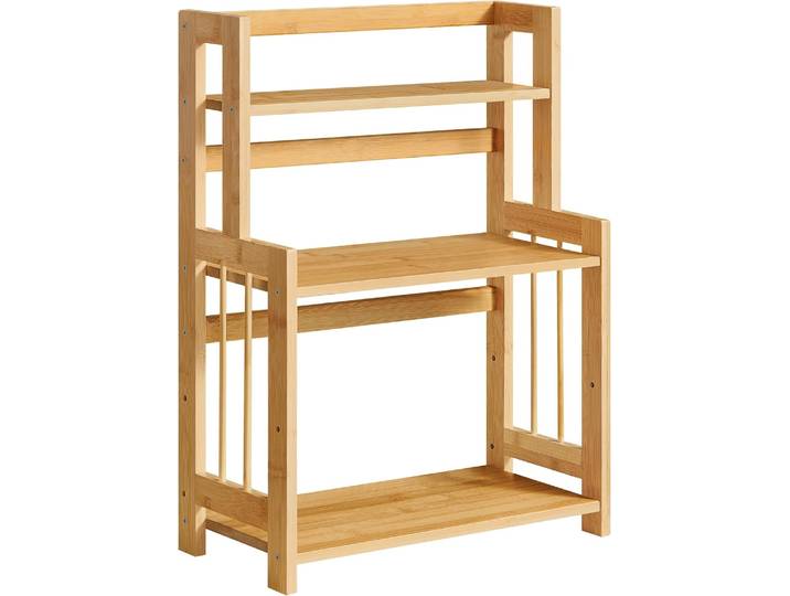 Gewürzregal 3 Etagen 41x18,6x53,5 cm Bambus Natur